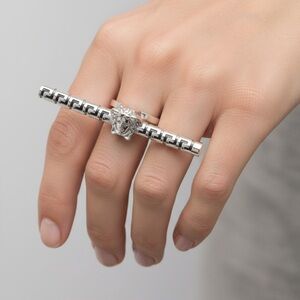 Versace Greca Logo Medusa Head Ring